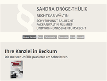 Tablet Screenshot of kanzlei-beckum.de